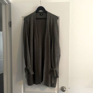 Line Knitwear long gray sweater, size M